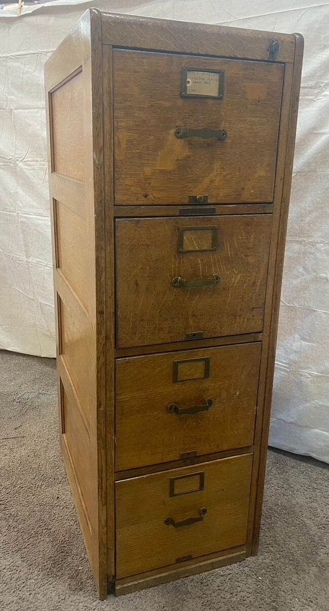 File cabinet 4 drawers Library Bureau Sole Makers