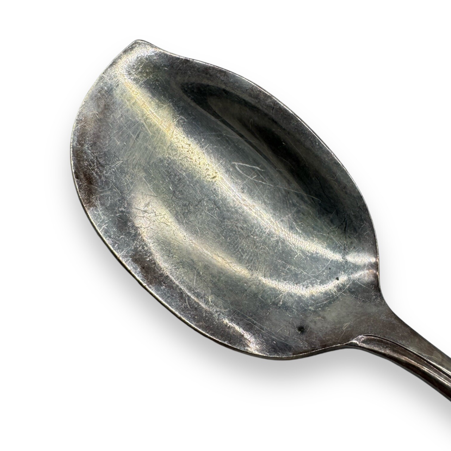 Holmes & Edwards Solid Jelly Server Spoon Lovely Lady 6.5” Silverplate Inlaid IS