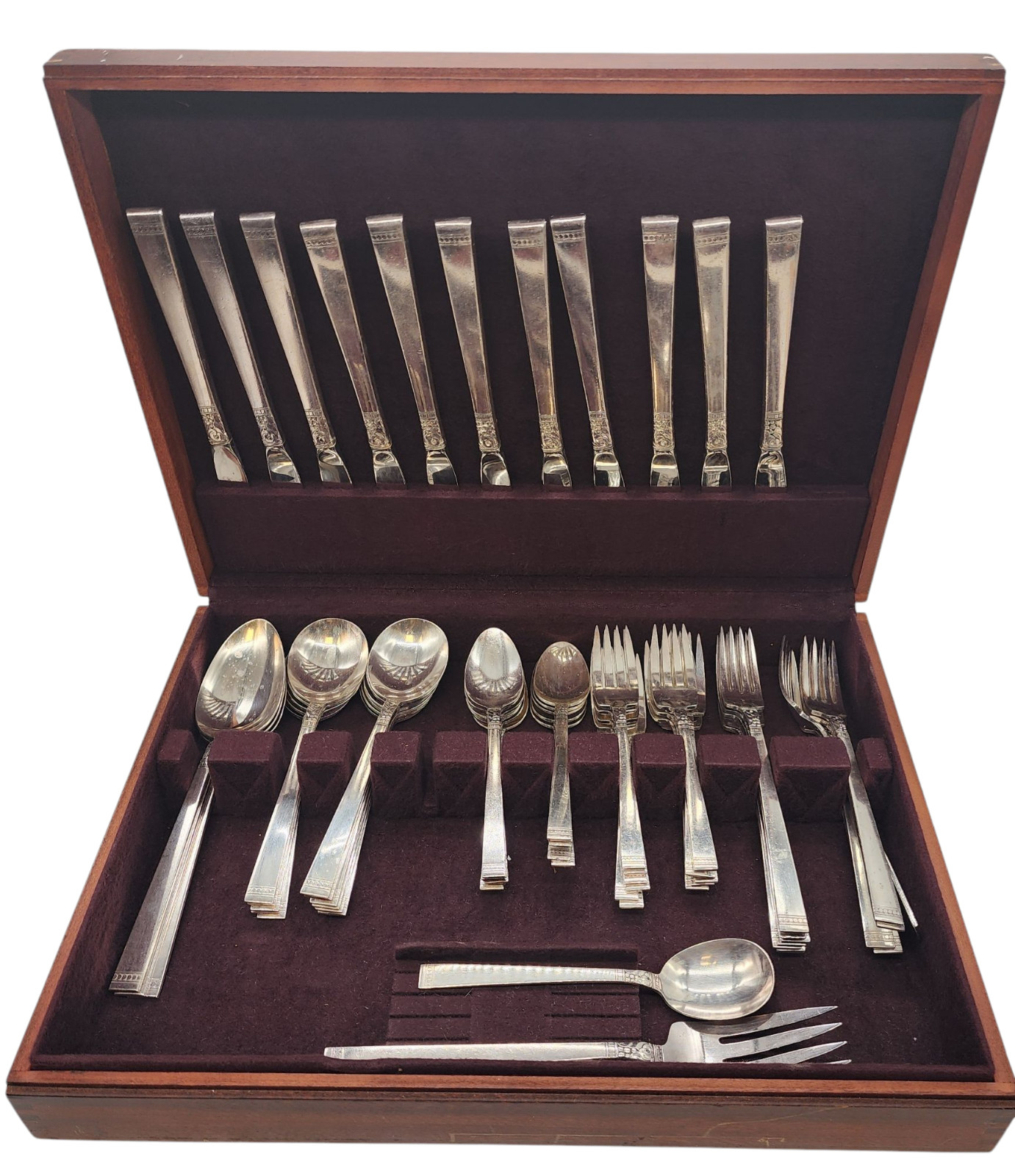 56 Pc 6 Place Settings Forever Community Plate Silverware