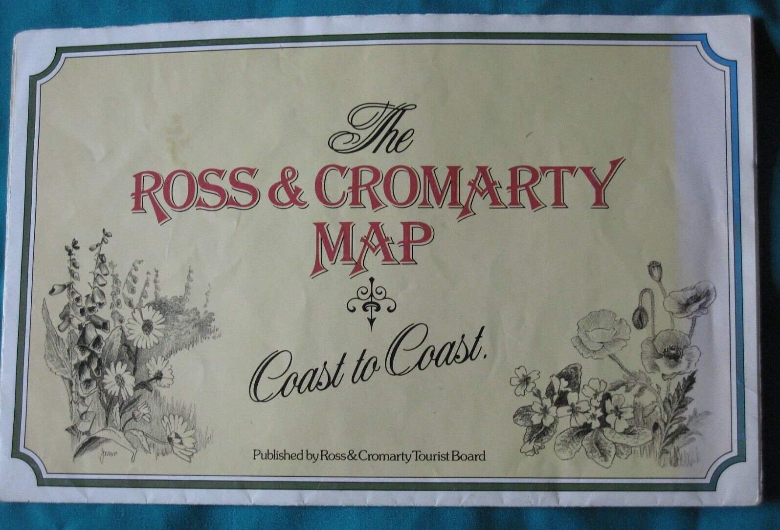 tourist map poster Ross & Cromarty Coast to Coast, 1980s-pre 1995, charity