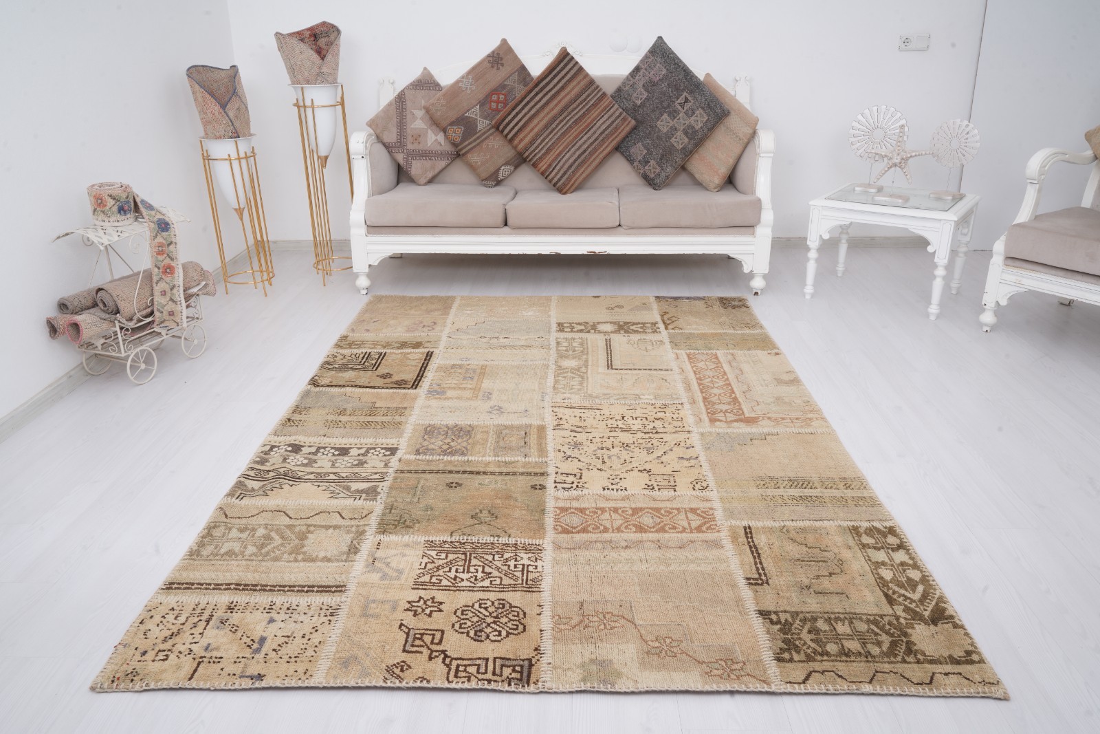 6×8 Turkish Rug Vintage Rug Oushak Area Rug Antique Rug, Handmade Rug, 291