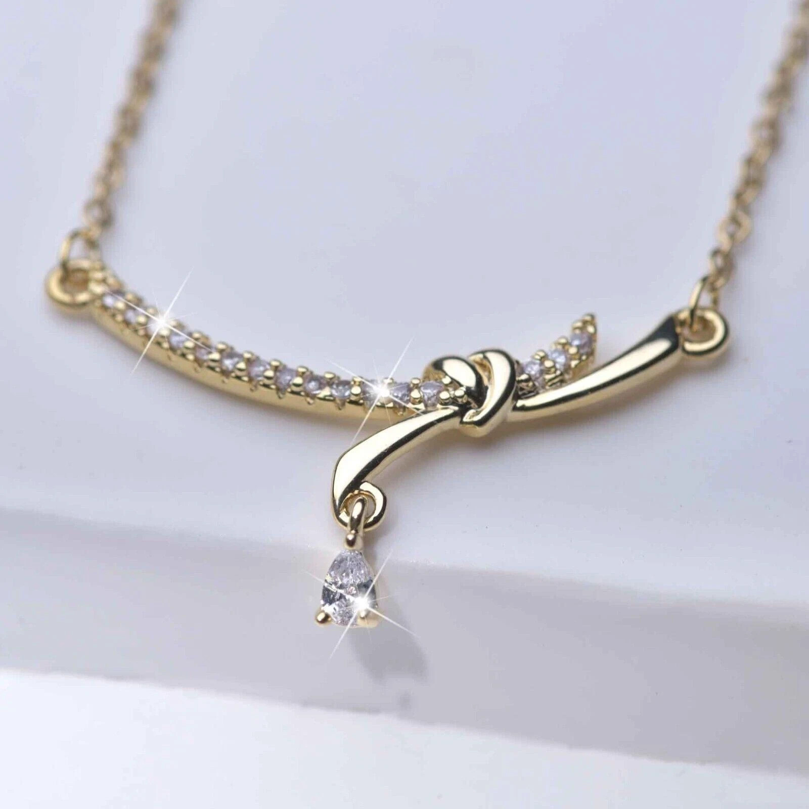 1.80Ct Round Cut Diamond Women Fancy Pendant In 14K Yellow Gold Plated