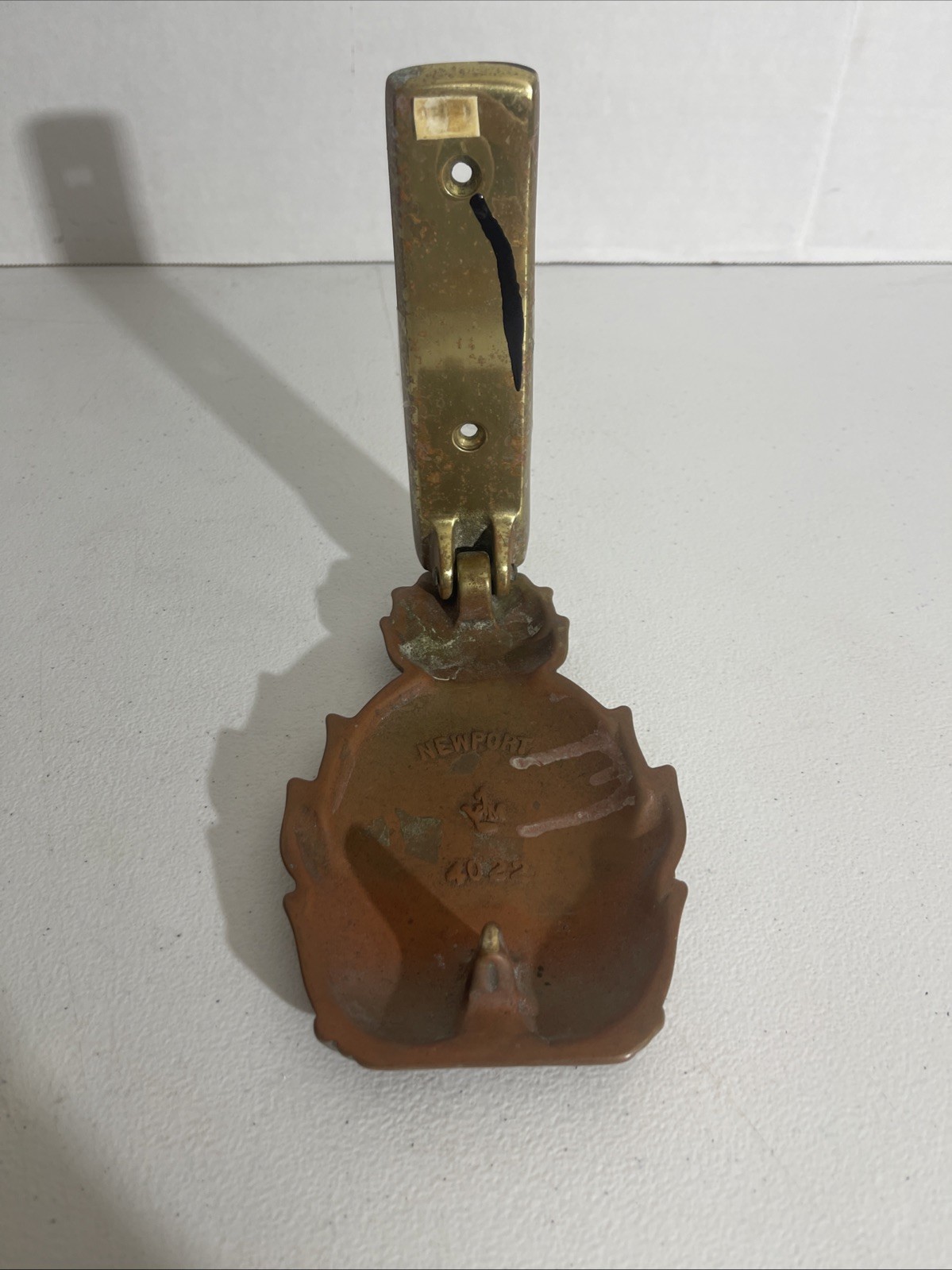 Vintage Newport 4022 Solid Brass Pineapple Door Knocker Heavy 6.5″ W/ Hardware