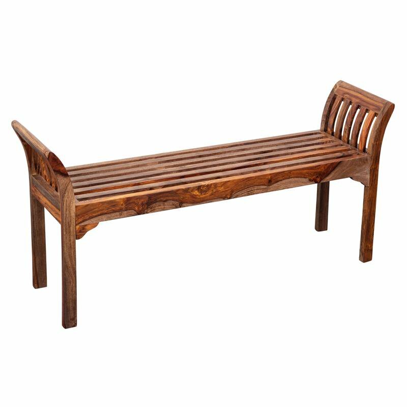 Solid Sheesham Wood Bench – Harvest