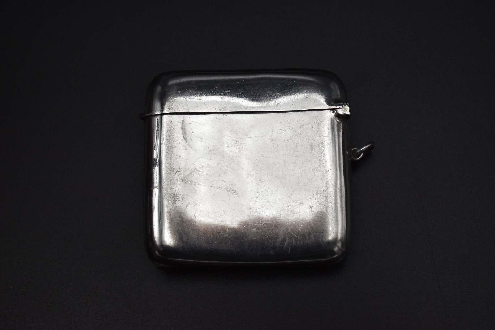 Antique Large Solid Silver Vesta Case Match Safe 1926 Heavy Walker & Hall