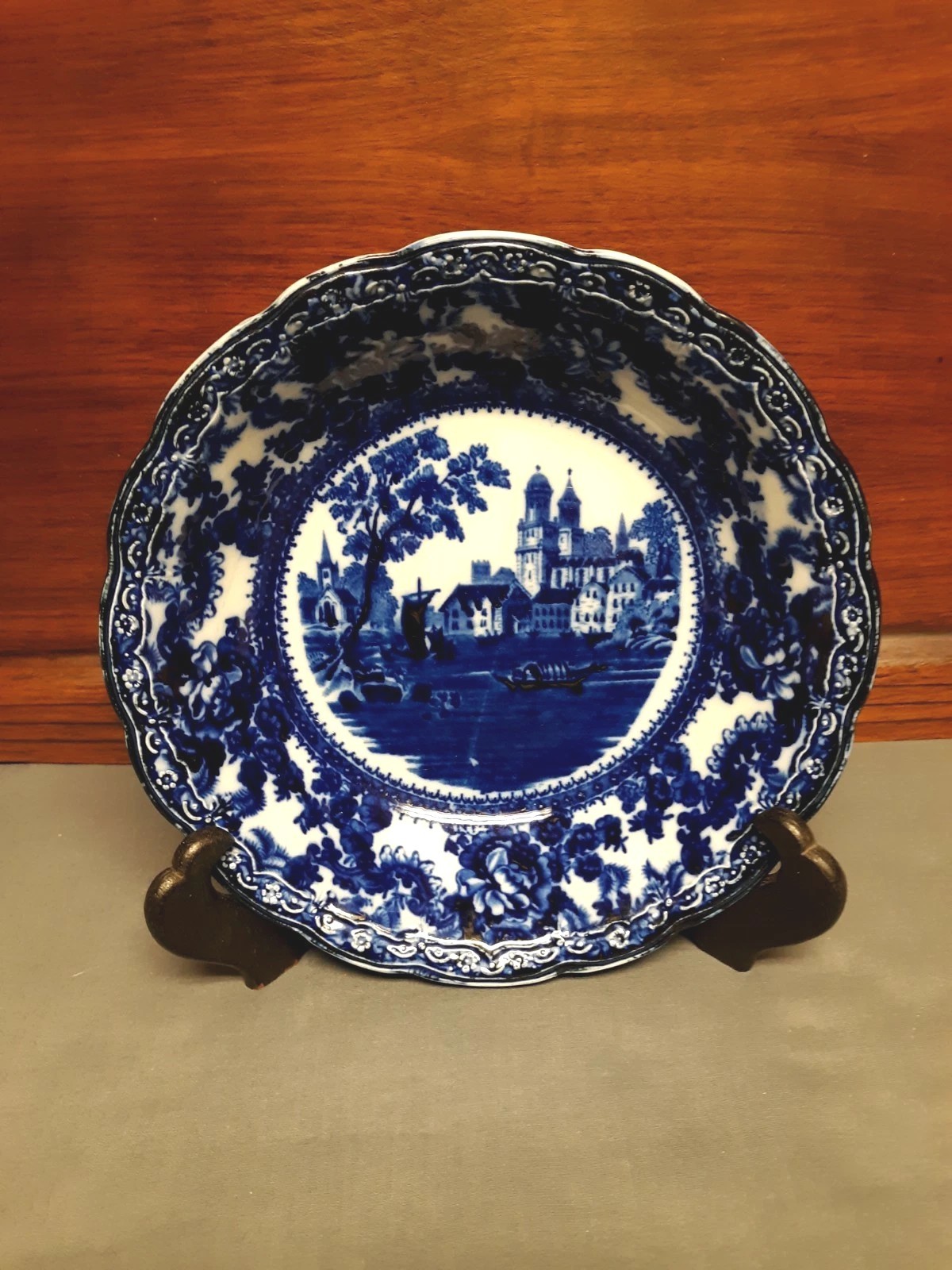 F. Winkle & Co. TOGO Flow Blue Dish Bowl Circa 1890-1900 Antique RARE