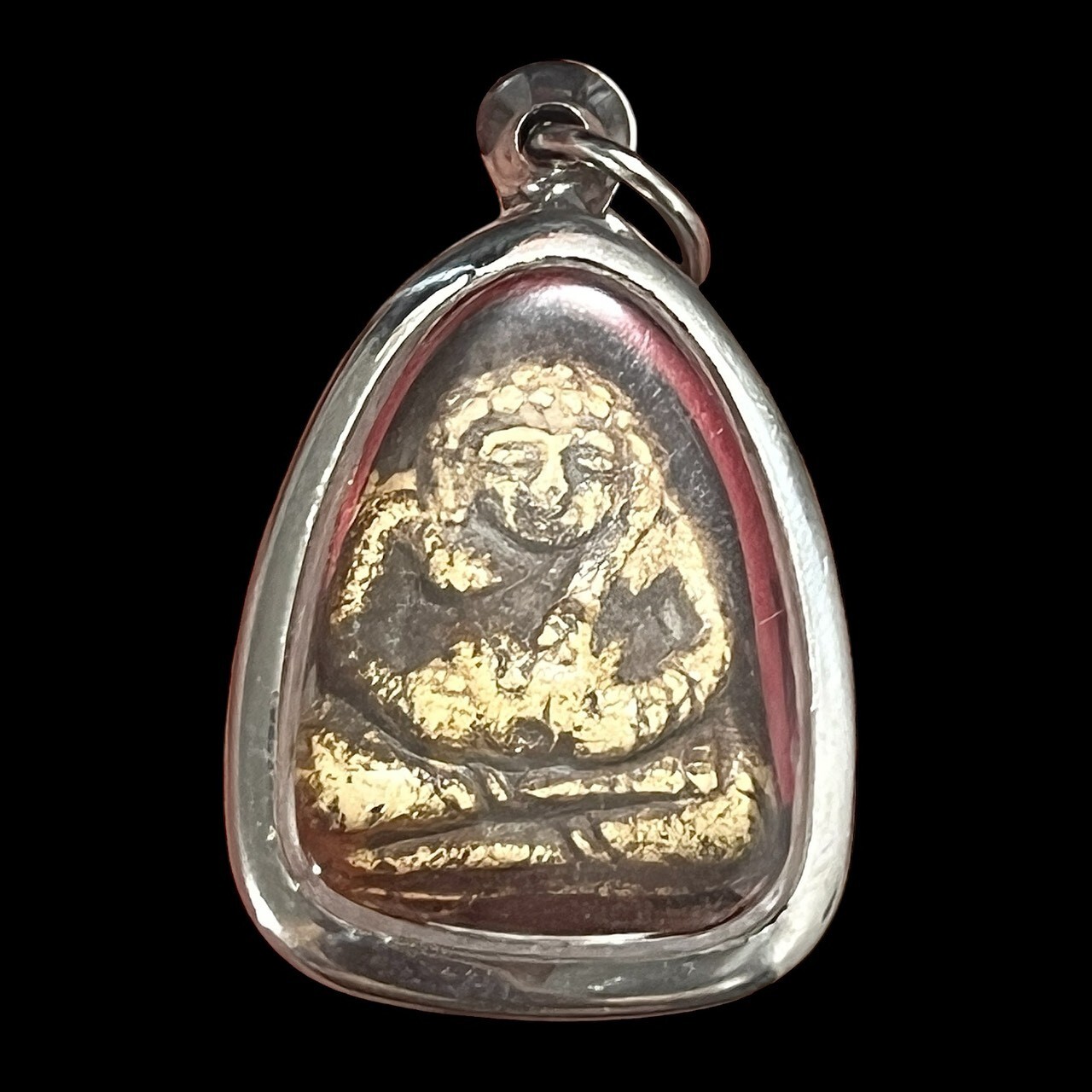 LP Ngern Phra Sangkajai Wat Bang Khlan Mixed Metal Wealth Luck Thai Amulet Charm