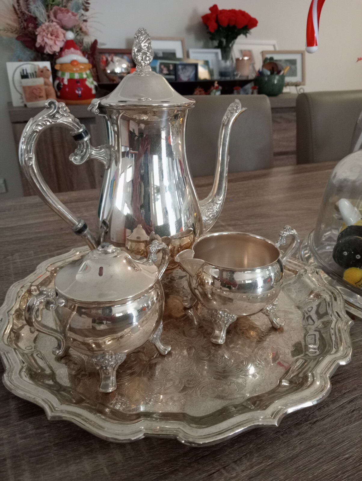 Vintage Ornate Silver Plated Ranleigh Tea/Coffee Pot Set