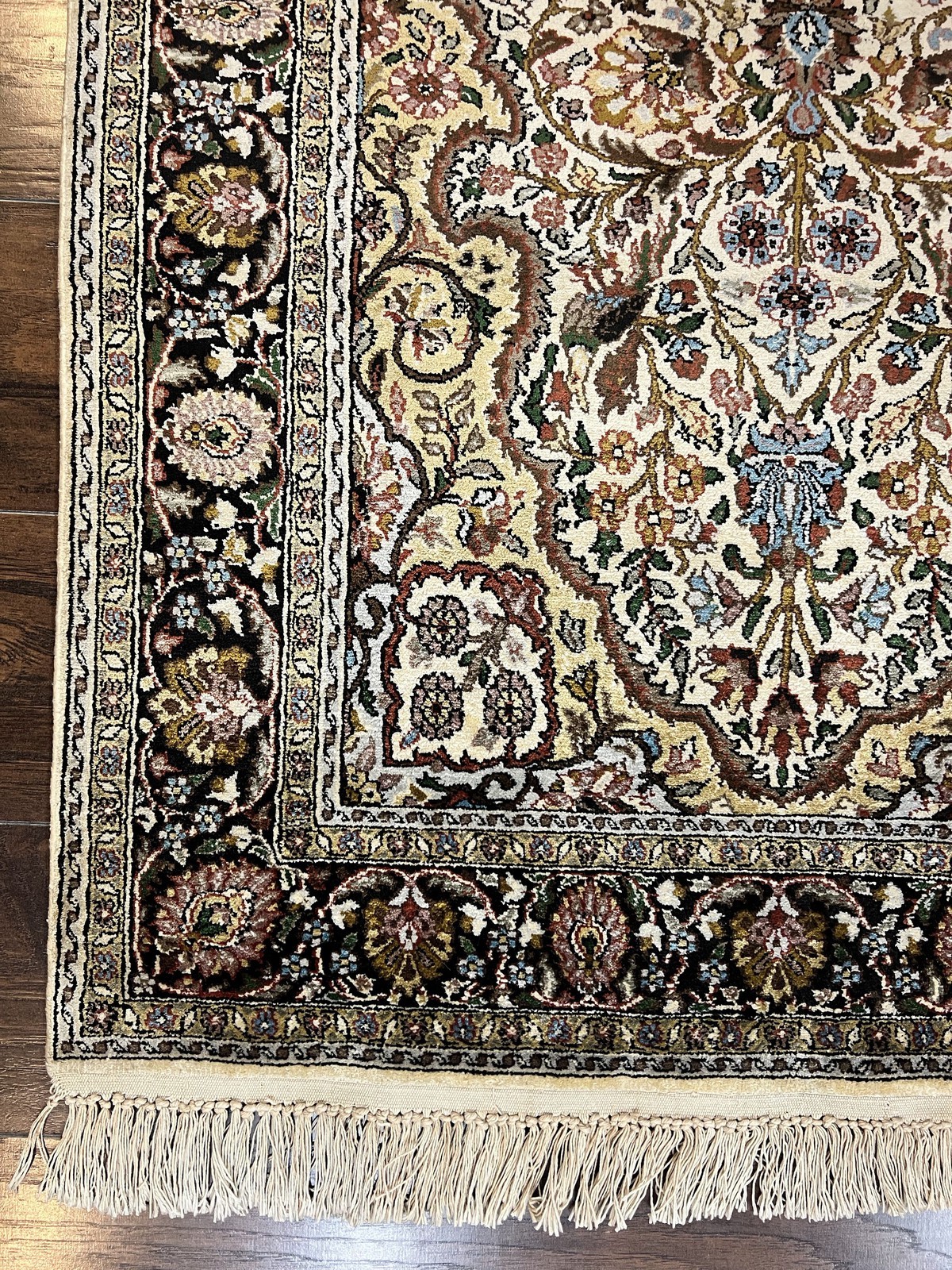 Silk Turkish Rug 3×5 Kayseri Tree of Life Birds Handmade Vintage Fine Carpet