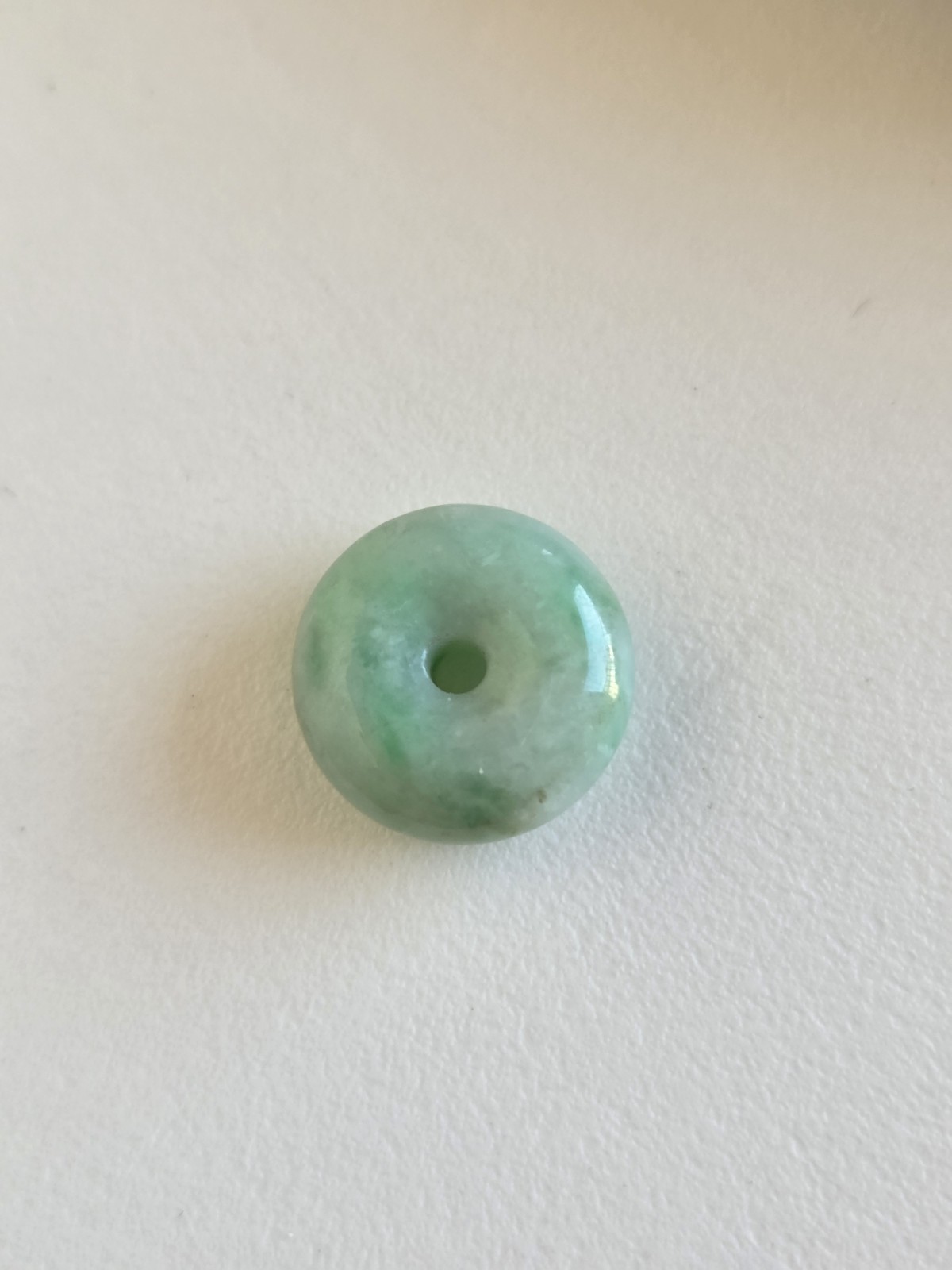 Grade A Natural Jadeite Jade Pendant Burma Jade Lucky Donut
