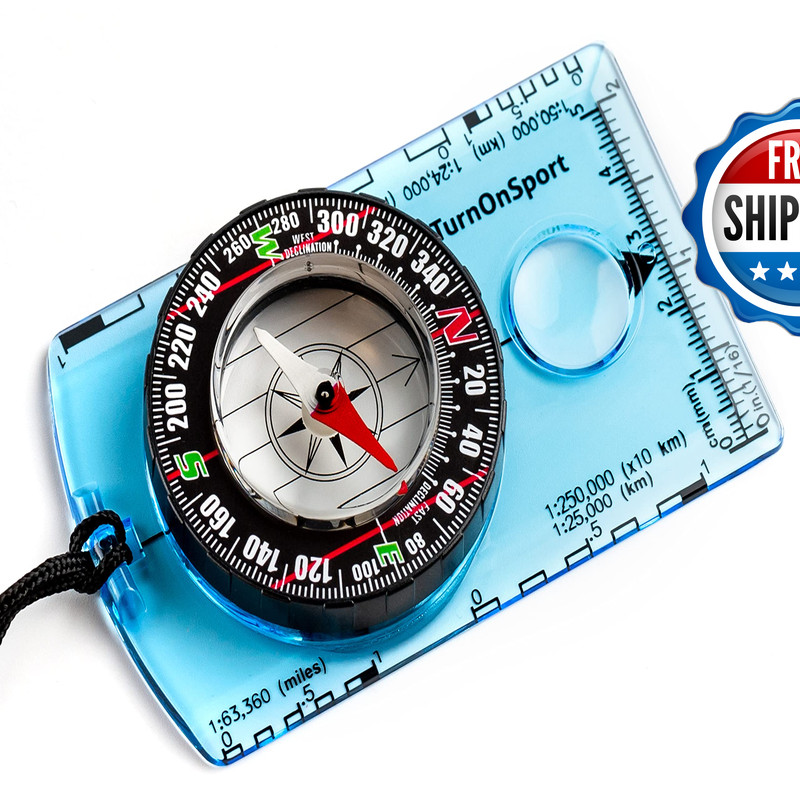 Turnonsport Orienteering Compass – Advanced Scout Compass For Hiking Camping