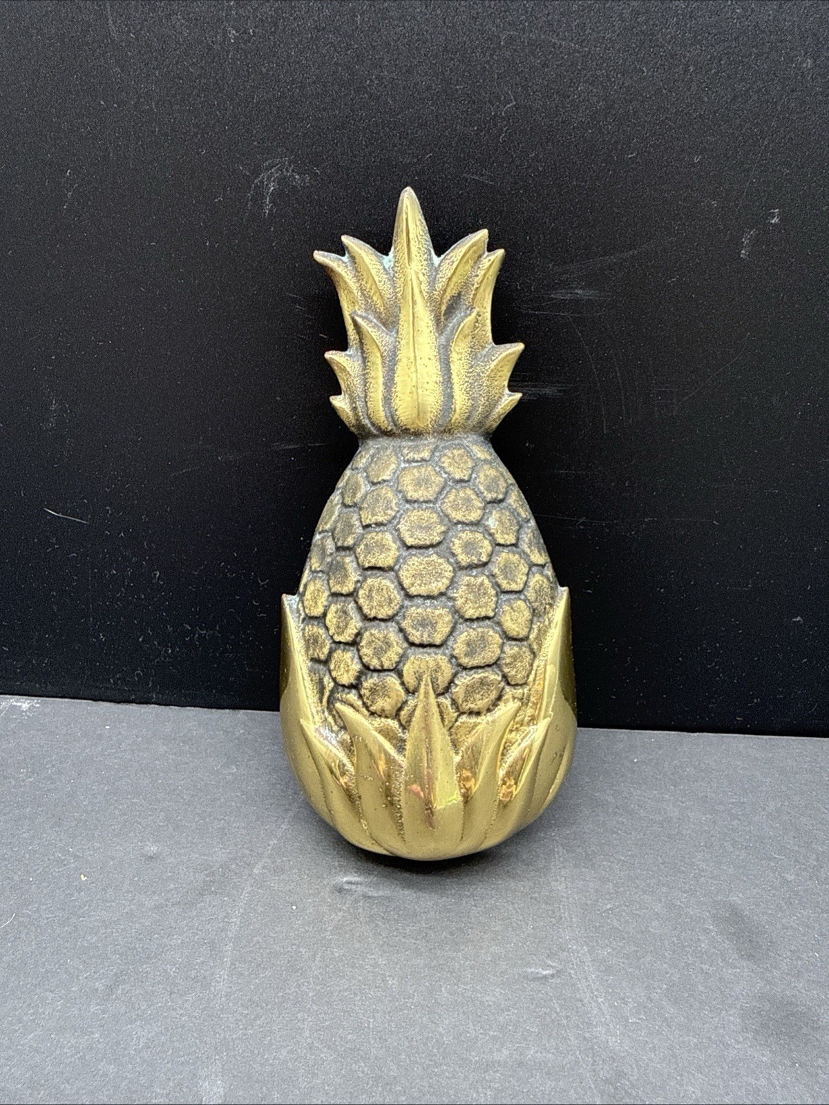 Vintage Solid Brass Pineapple Door Knocker Signed M. Healy ’97 Premium Heavy