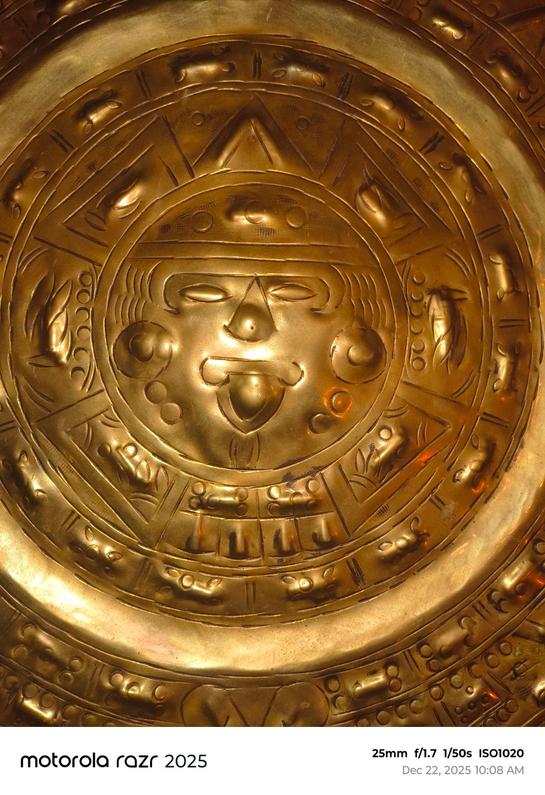 24 inch solid copper handmade mayan doomsday calendar wall art