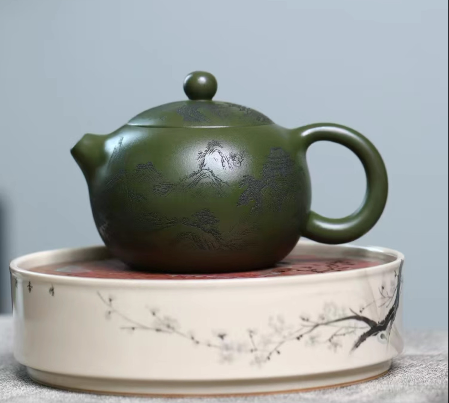 Yixing clay Green teapot Xishi Teapot Purple Clay Kung Fu Teapot 240 ml