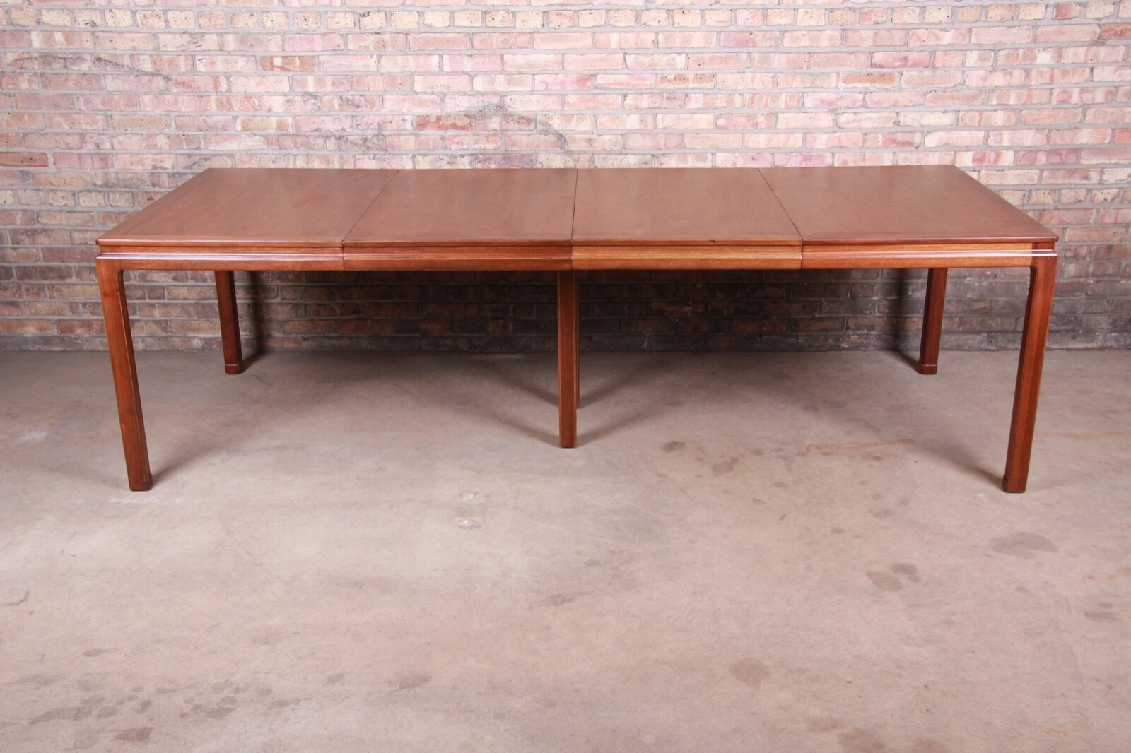 Edward Wormley for Dunbar Janus Collection Walnut Extension Dining Table