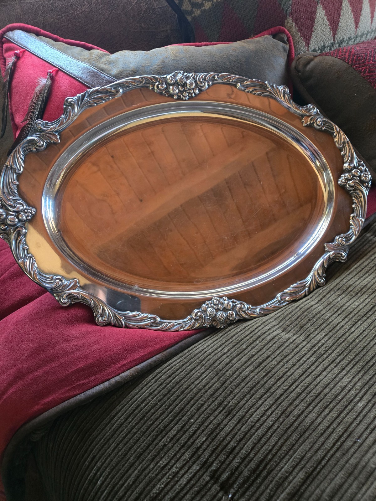 Vintage Reed & Barton King Francis 1676 Pattern 19″ Silver Plate Oval Platter