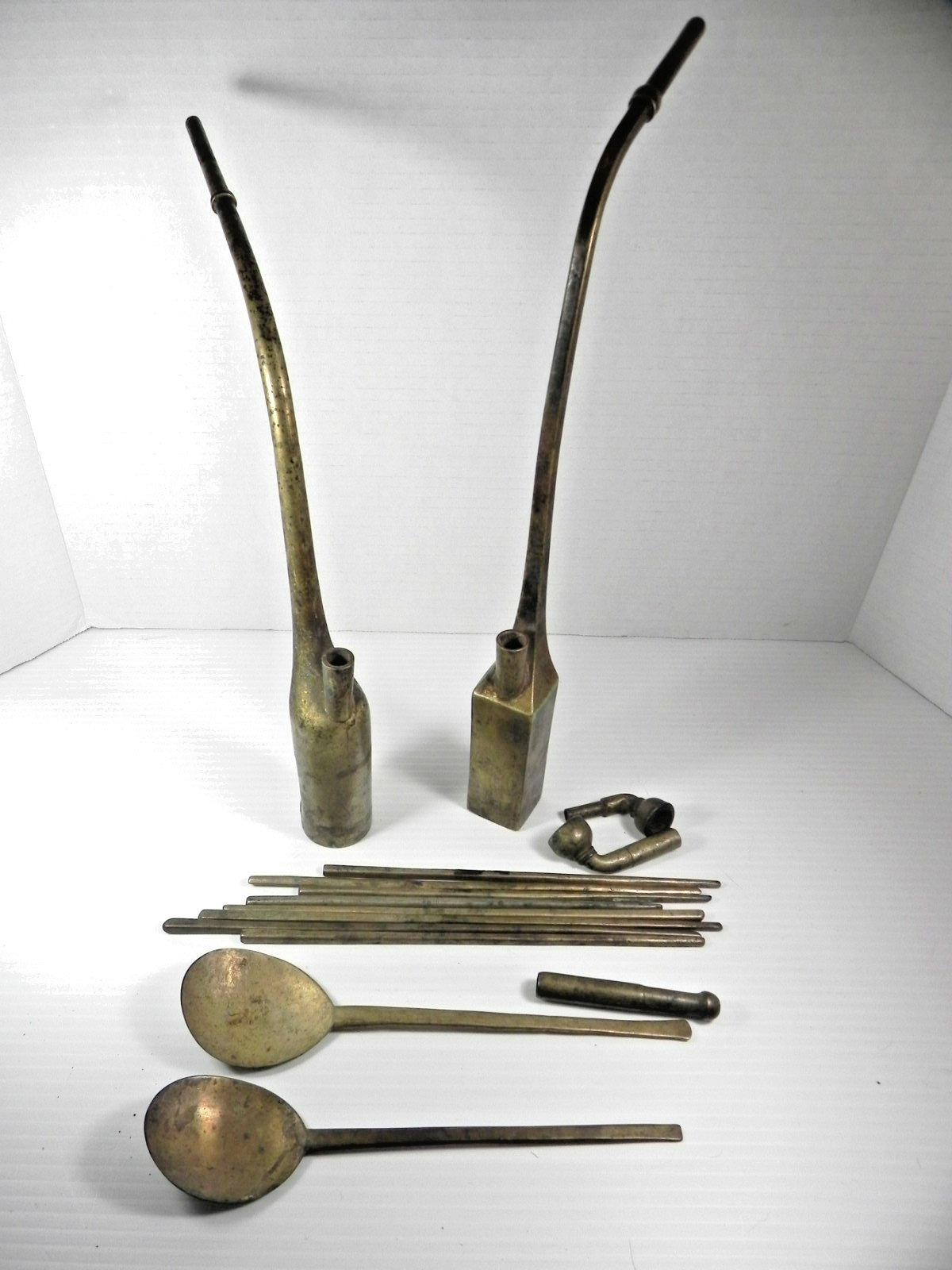 Antique Traditional Chinese Brass Water Smoking Pipes & Accessories Parts
