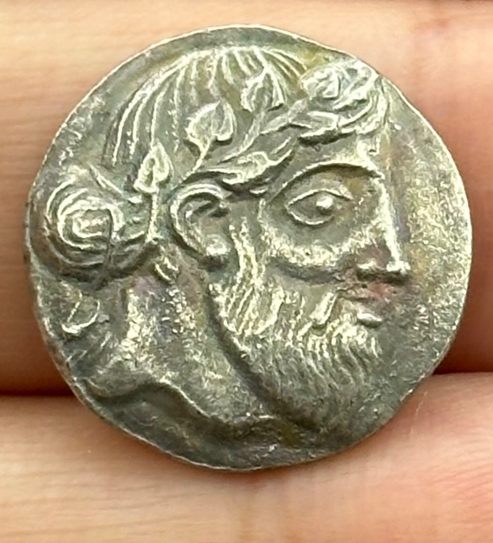 2000+ Years Old Ancient Roman Greek Solid Silver unique Coin
