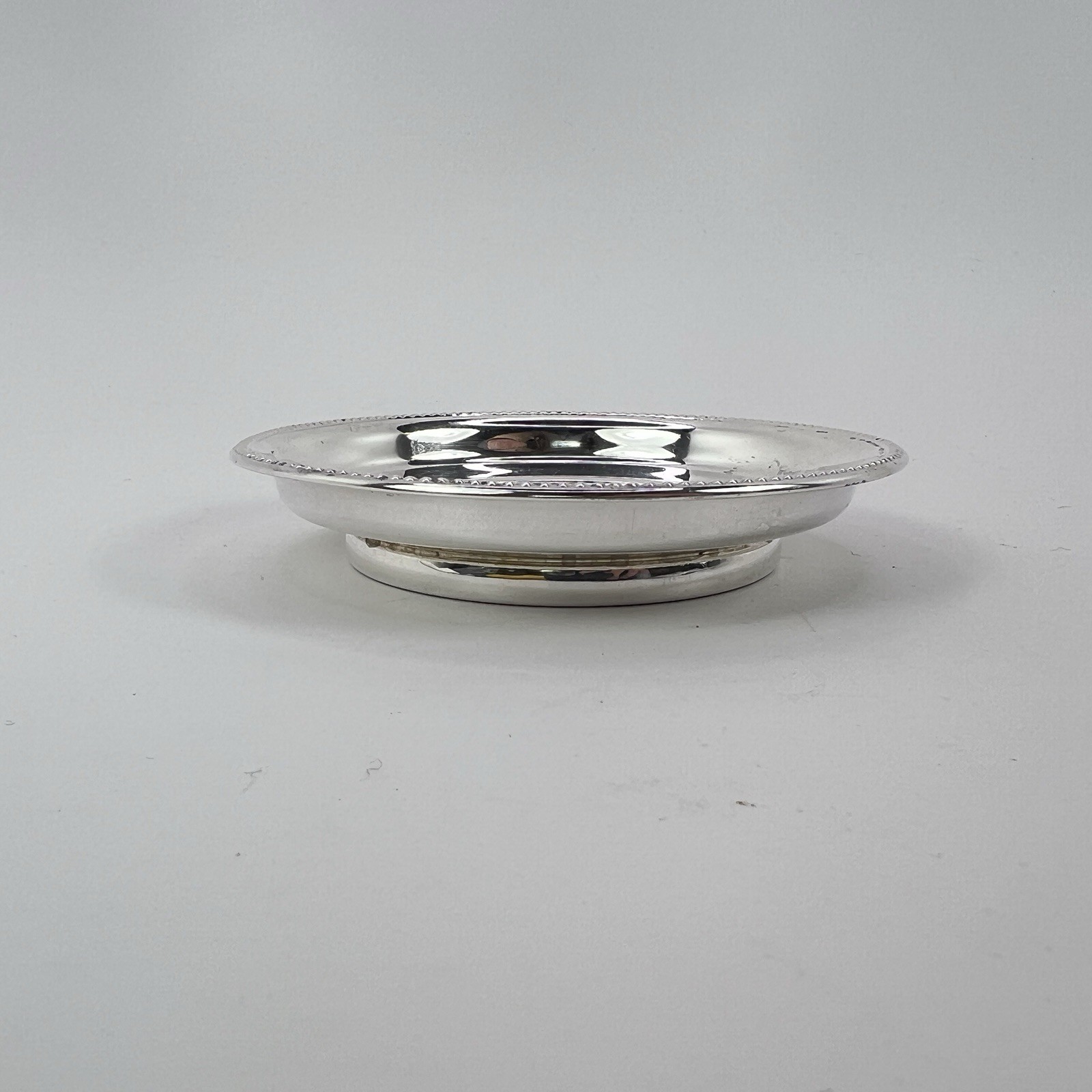 Frank M. Whiting Blue Wing Teal Duck Sterling Silver Coaster 4.25″ Delano Studio