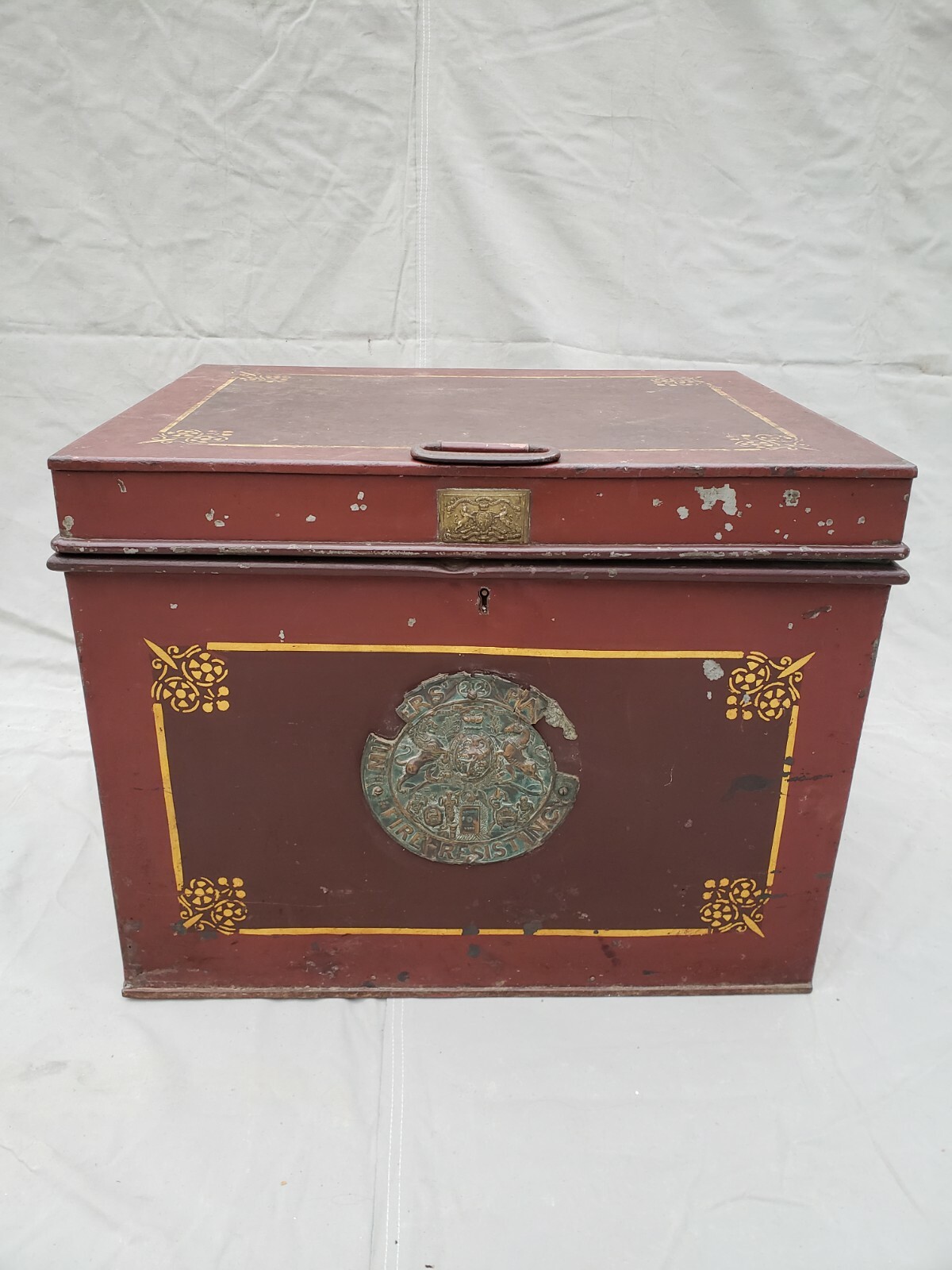 Antique (1849) English “Milner’s Portable Fire Resist Patent 212” Box