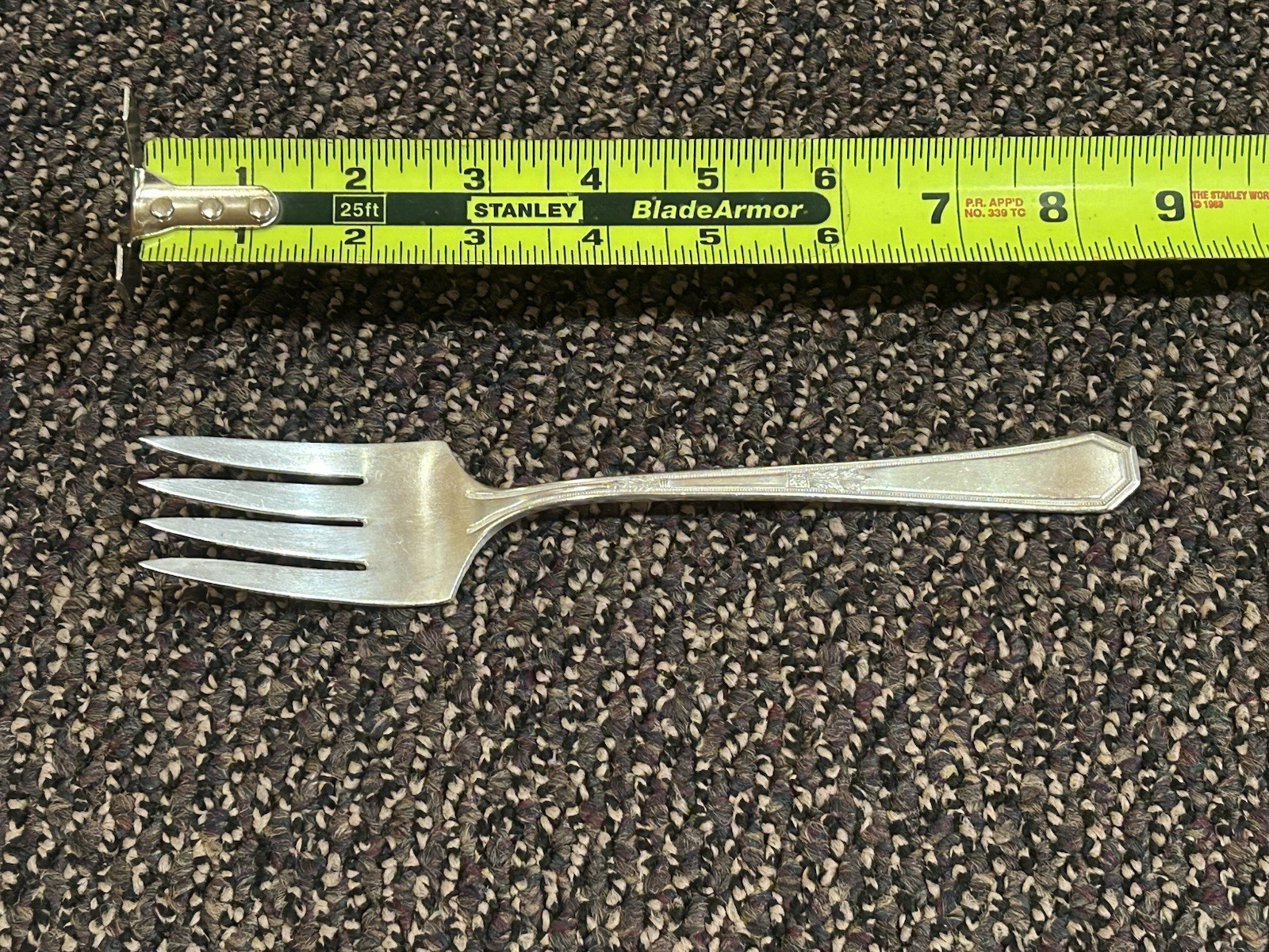 Antique Rogers and Son 1923 Serving Fork AA Silverplate 8 1/4” Mayfair pattern