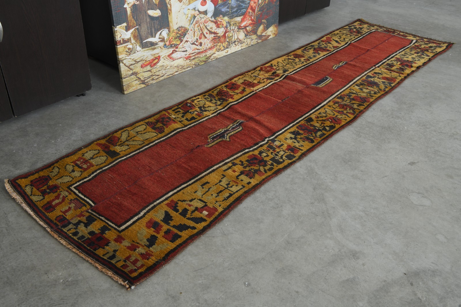 Oushak Runner Rugs Turkish Hand-Knotted Hallway Carpet Vintage Rug 2×9 ft, 214