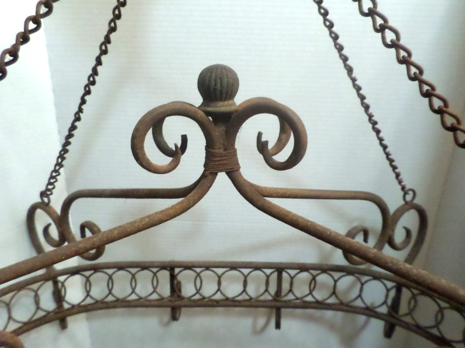 Rustic VTG Ceiling Pot & Pan Holder Large Holds 10 Pans