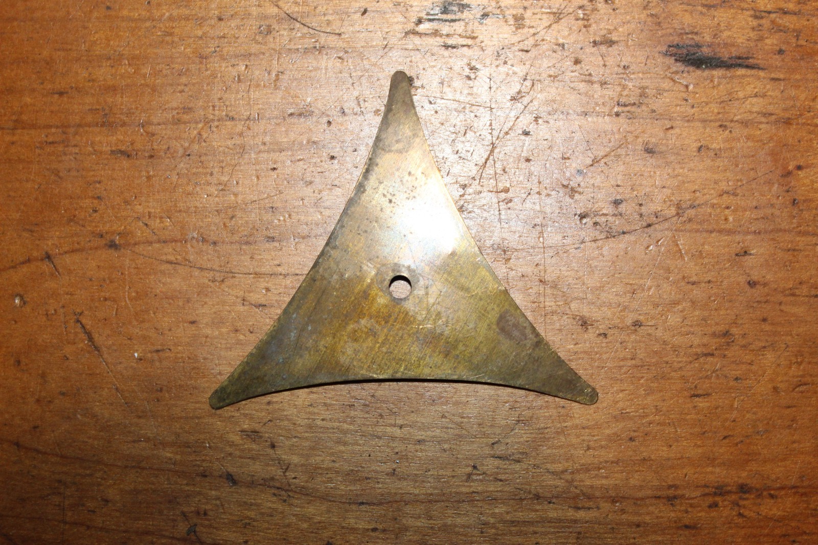 Antique Thin Wrought Brass Bronze Escutcheon Back Plate for Knob or Pull M-79