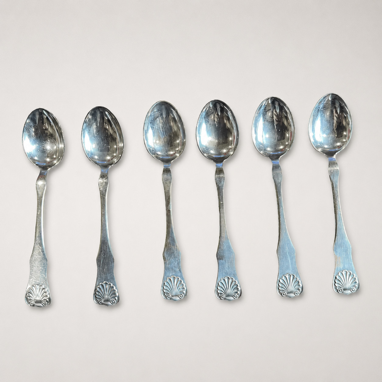 Antique Norwegian 830 Silver Demitasse Spoons by David Andersen, King Pattern