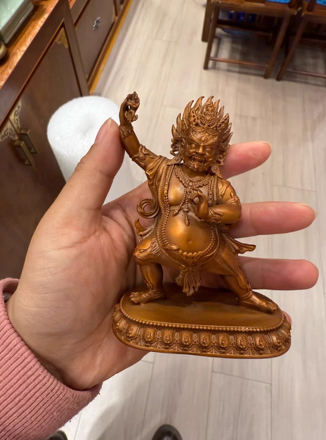 10CM Tibet Vajrapani Buddha Copper Statue