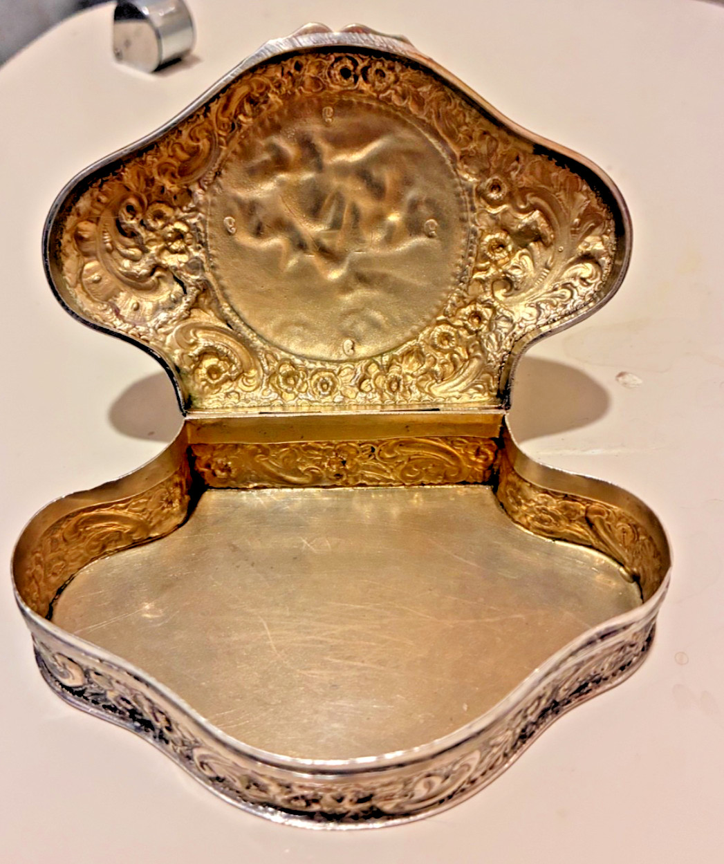 1914 Hound Dogs / Hallmarked Lion – p / Sterling Silver Trinket / Sm Jewelry Box
