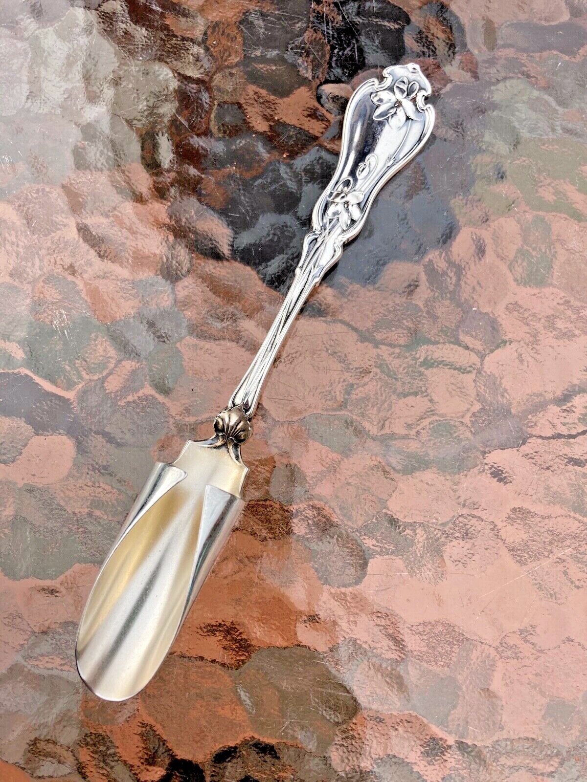 Vintage, Sterling Silver, Whiting Mfg. Co., Violet, Large Cheese Scoop, No Mono