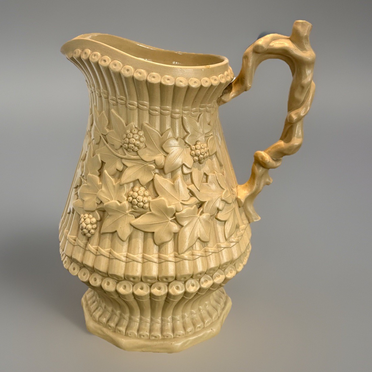 Victorian Ridgway and Abington ‘Sylvan’ Ivy & Berry Parian Water Jug C 1850
