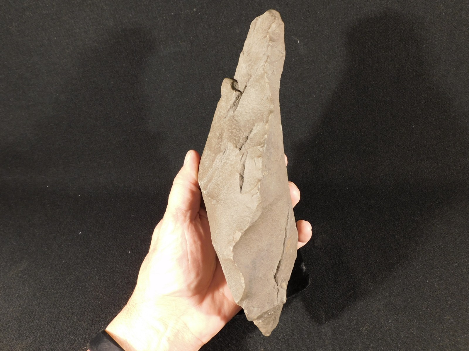HUGE! One Million Year Old! Early Stone Age ACHEULEAN Hand Axe Morocco 1453gr