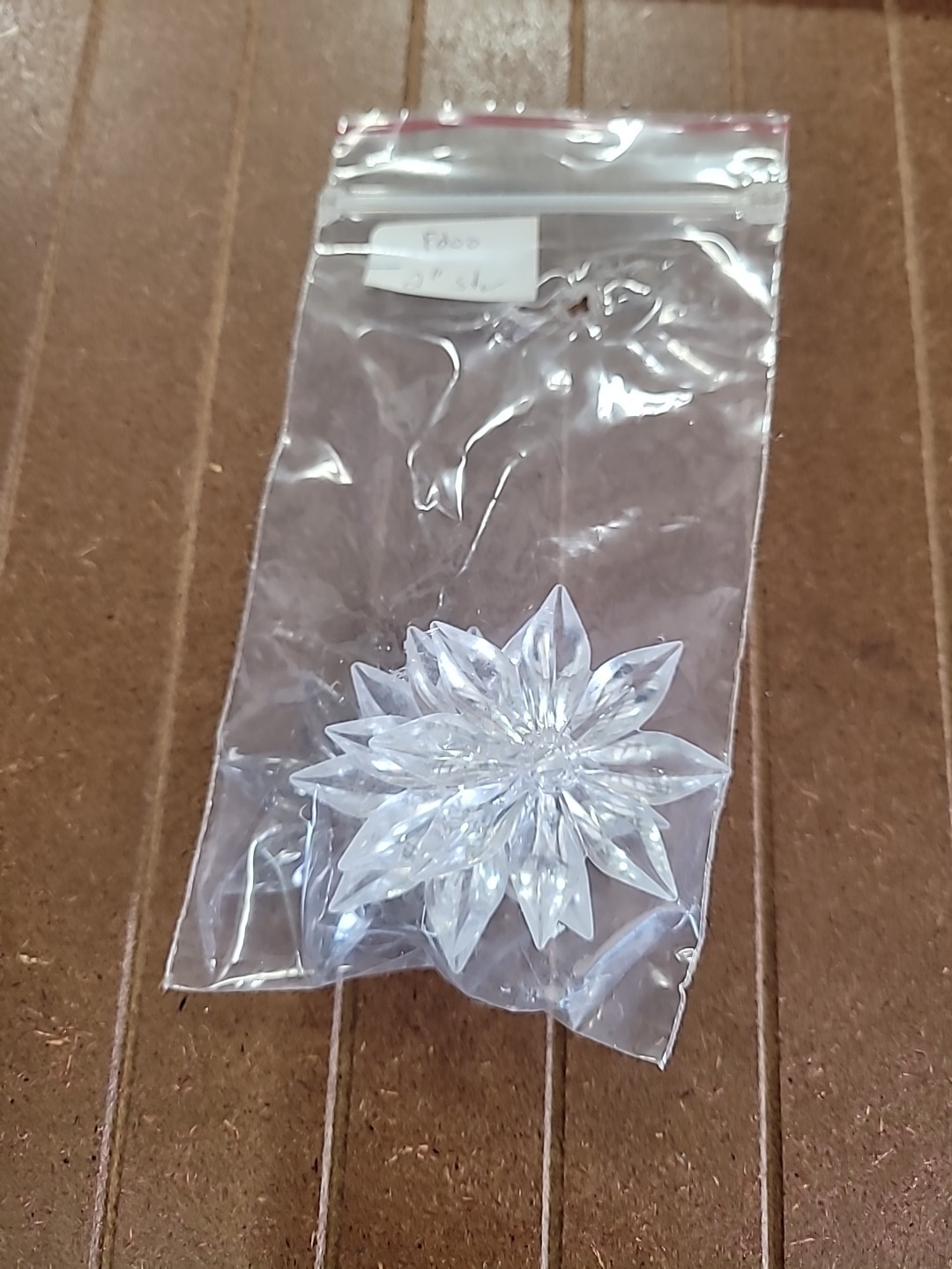 4 VINTAGE CLEAR MIRROR STAR ROSETTES , 2” diameter.