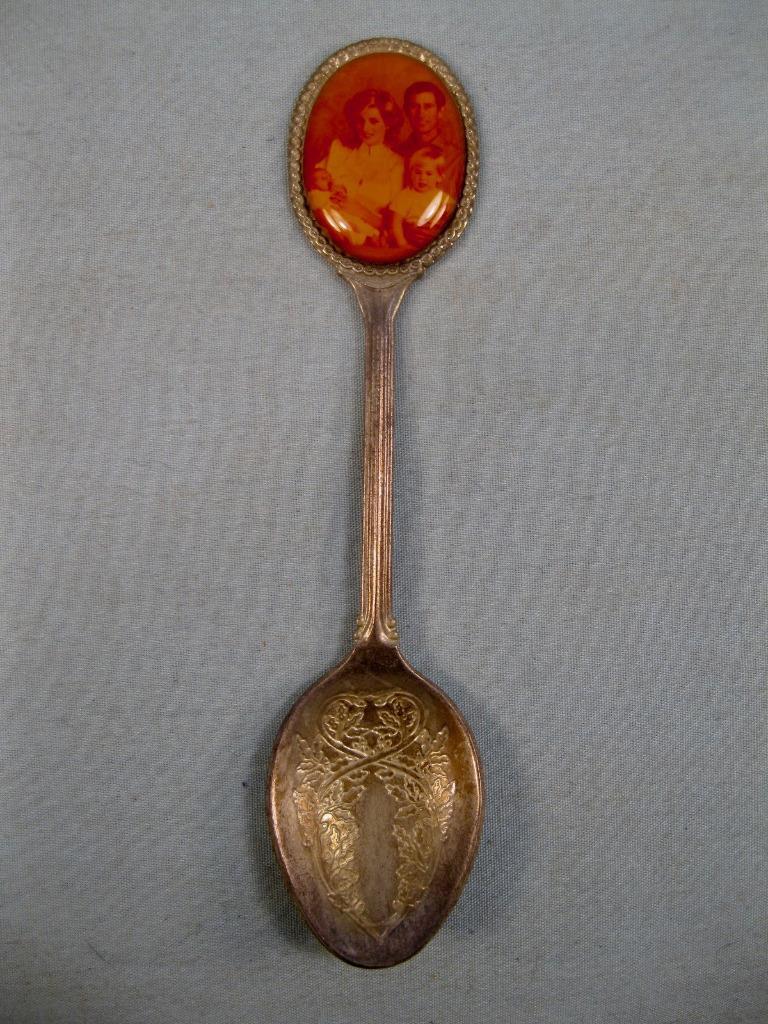 Princess Diana Charles & Baby William & Harry Souvenir Spoon Silverplate WAPW O
