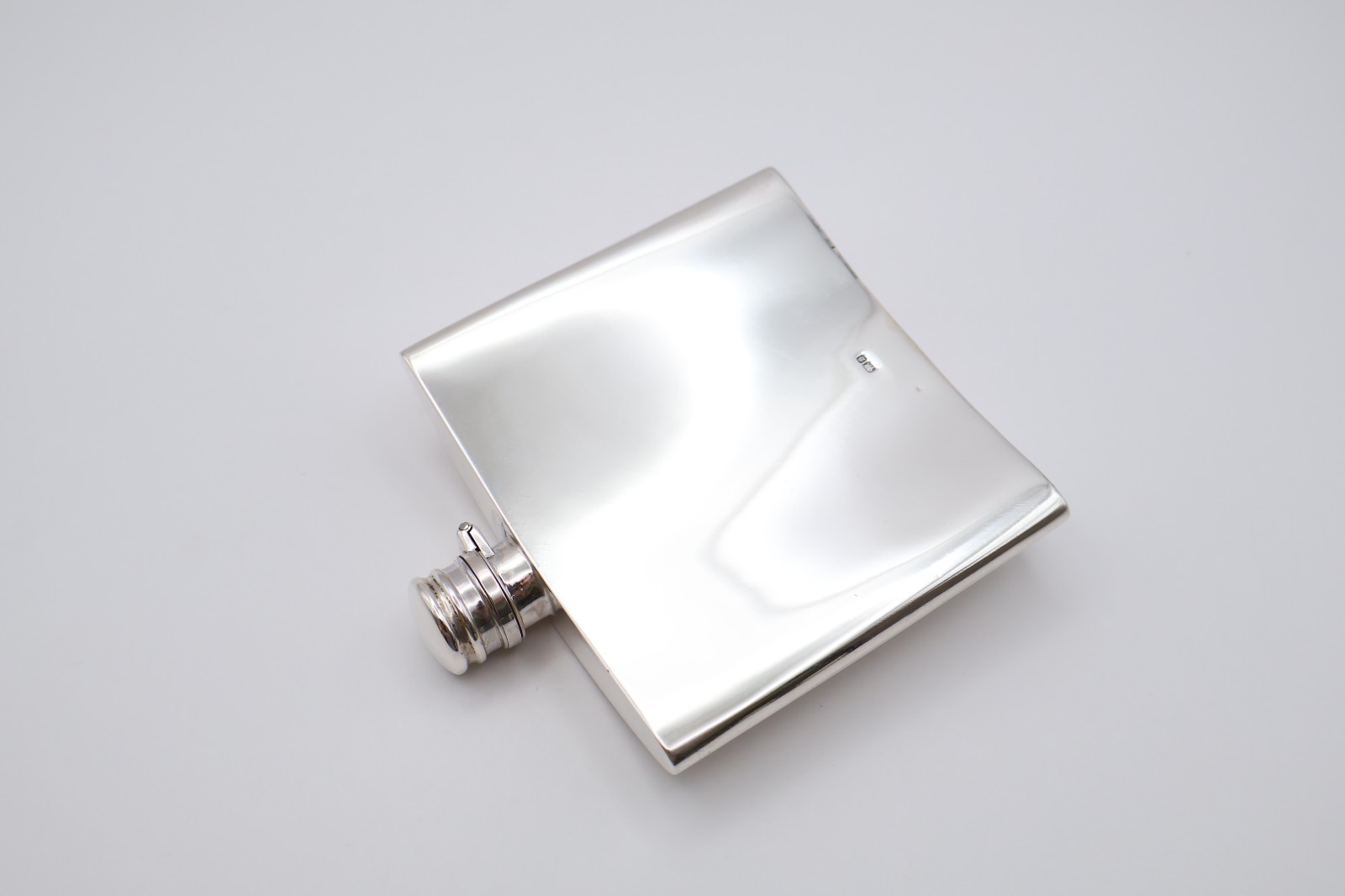 Quality Antique Solid Silver Hip Flask Hallmarked Birmingham 1892