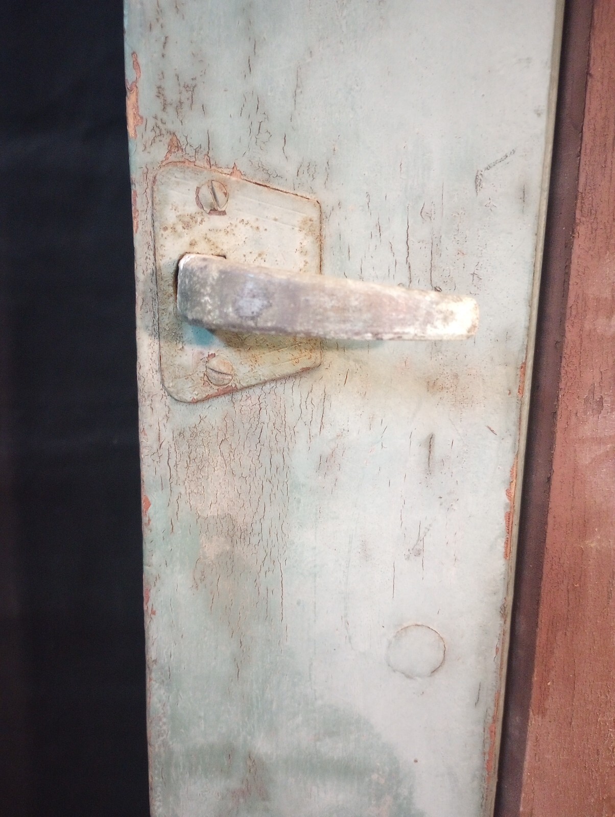 3/4 Glass 8 Pane Peek-a-boo Interior Door & Original Hardware 35 3/4″ x 84 1/2″