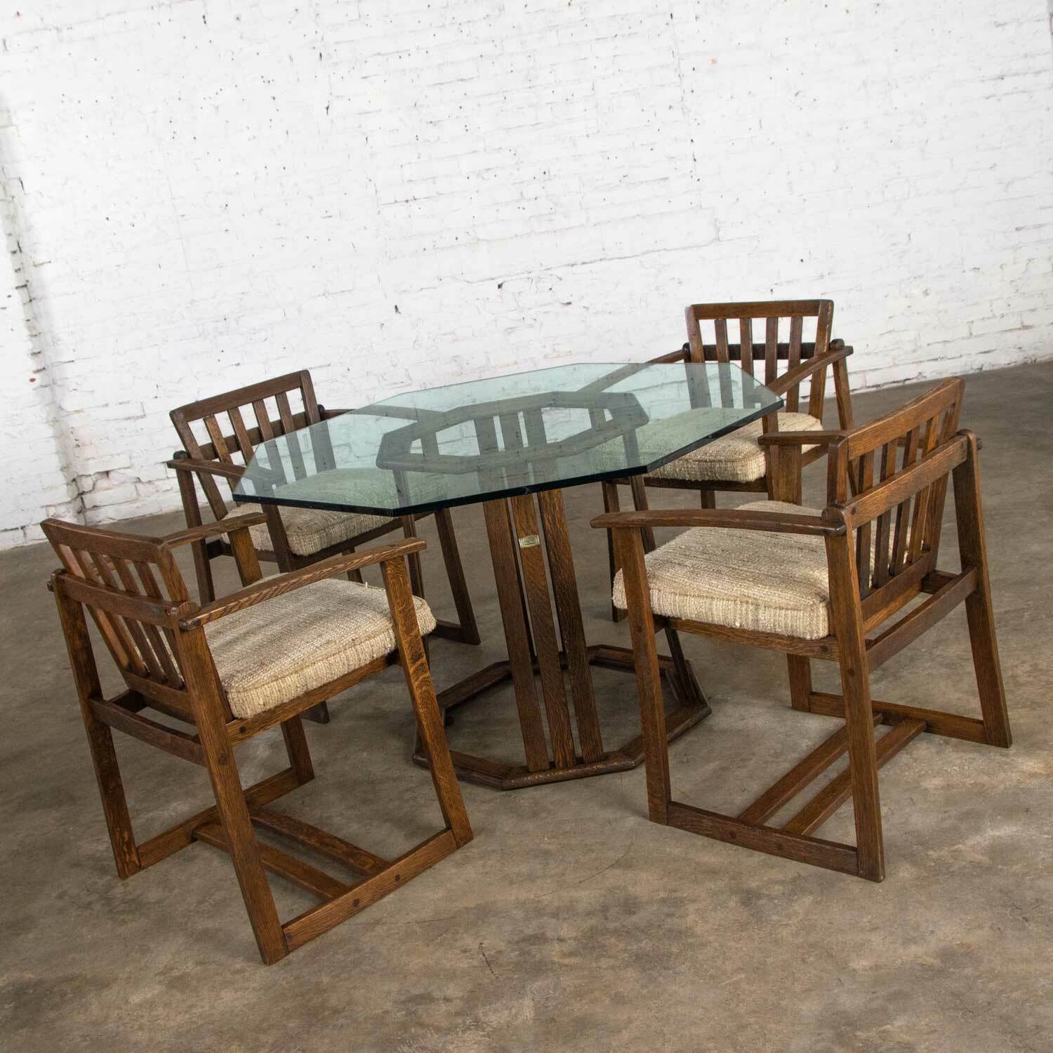 StavOak Dining Game Table & 4 Chairs Jack Daniels’ Barrel Staves Jobie G Redmond