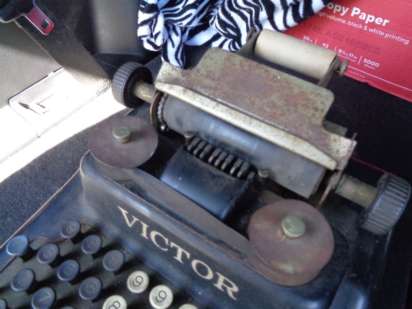 Antique Vintage Victor Hand Crank Adding Machine 1920’s 1930’s functional