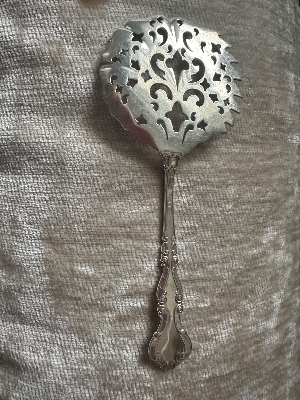 antique sterling silver serving spoon 5 .5″ long