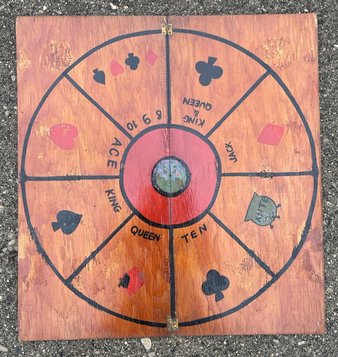 Antique Folding Game Board Folk Art Rummoli Pope Joan Modern Art Outsider