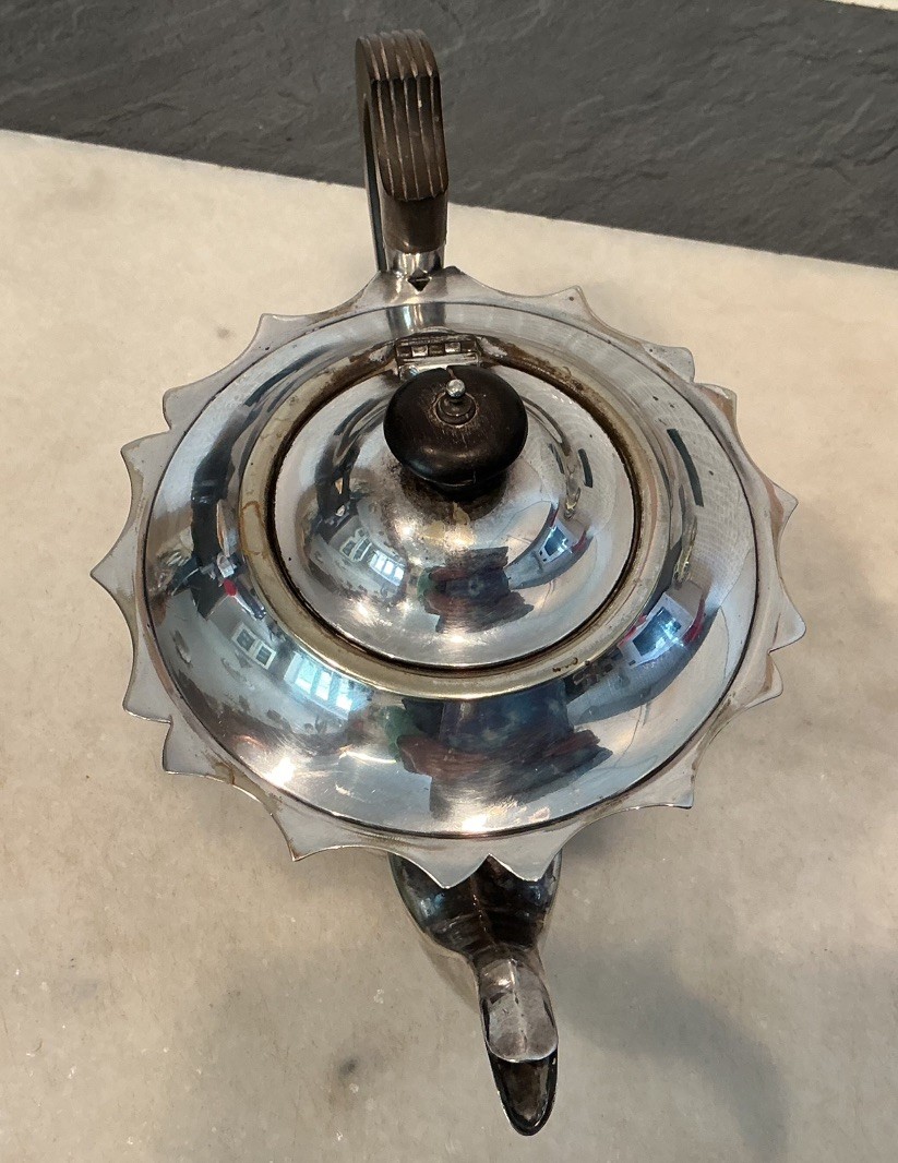 Good Quality Antique Silver Plated Teapot Made c1896 By John Bishop Chatterly