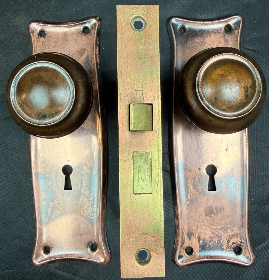 Penn Hardware Hourglass Door Knobs, Plates , Mortise Passage 1 Of 4 Sets