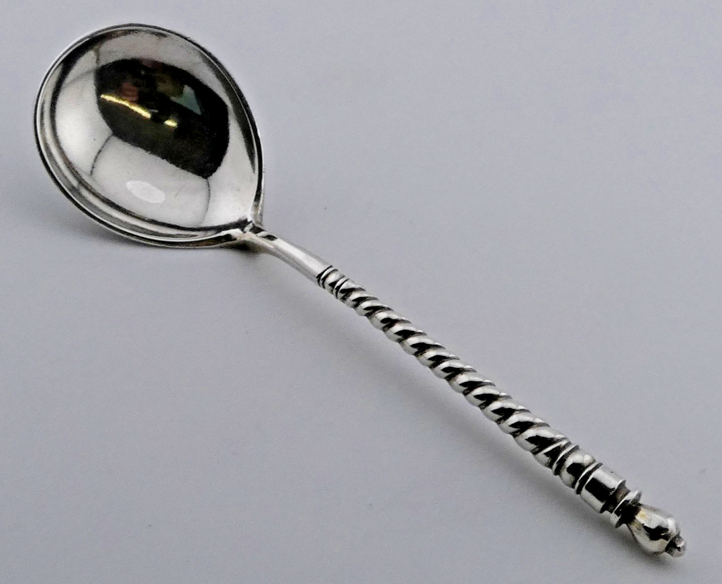 ANTIQUE RUSSIAN SOLID SILVER NIELLO SPOON FULLY MARKED Moscow 1800s