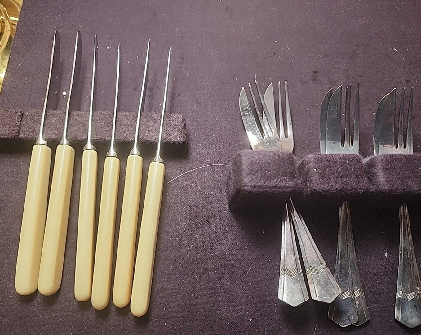 Antique Stainless E.P. N.S. Fruit Service, 12 Pieces. Plus Bonus – 5 Spoons.