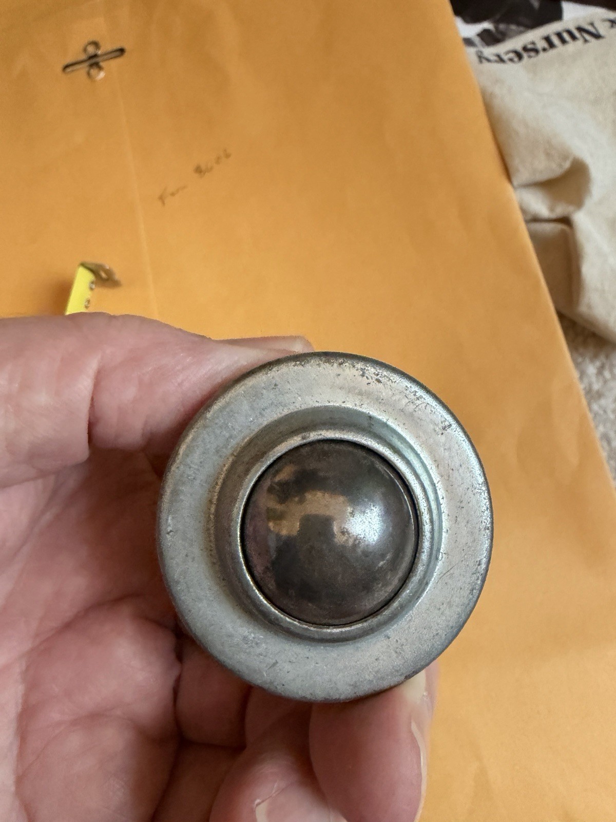1 Screw In Caster Wheels Roller Round Ball Style Antique