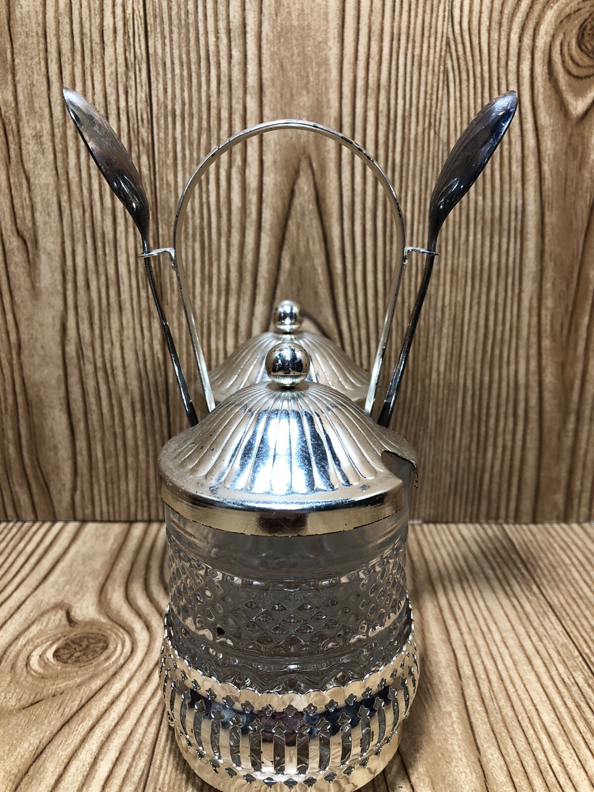 Silver Plated Complete Condiment Server Set