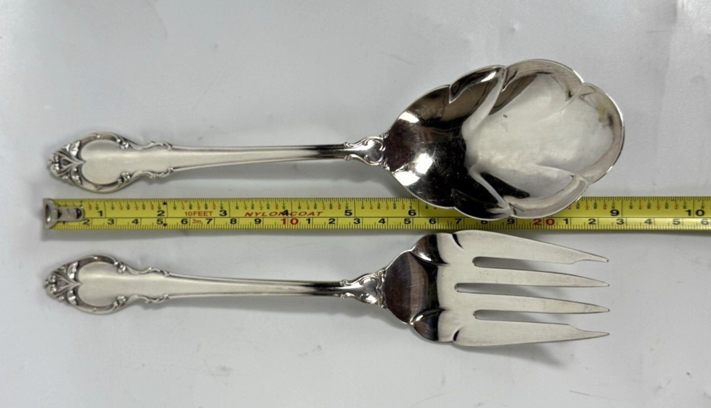 Holmes & Edwards IS Deepsilver 9″ Serving Fork & spoon – vintage silverplate