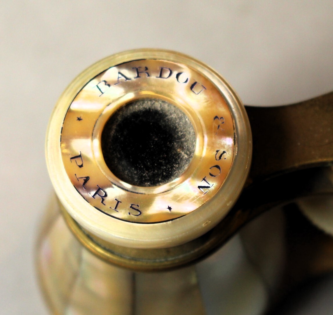 Antique Fine French Mother of Pearl Opera Glasses by BARDOU of Paris c. 1910